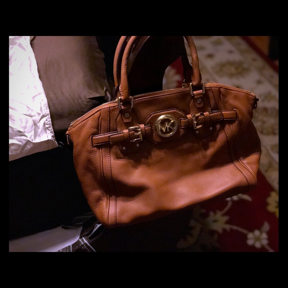 Tan MK handbag